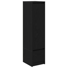 Highboard Schwarz Eichen-Optik 29,5x34x119,5 cm Holzwerkstoff