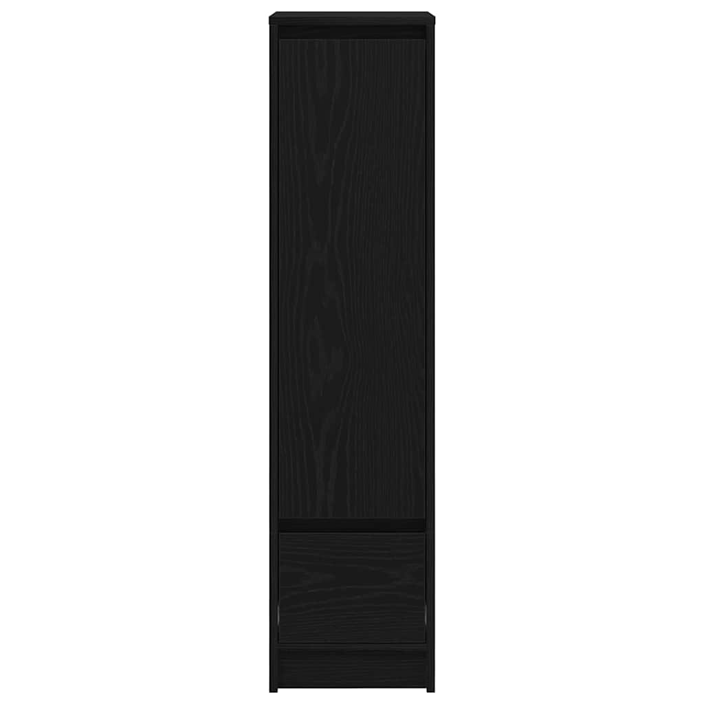 Highboard Schwarz Eichen-Optik 29,5x34x119,5 cm Holzwerkstoff