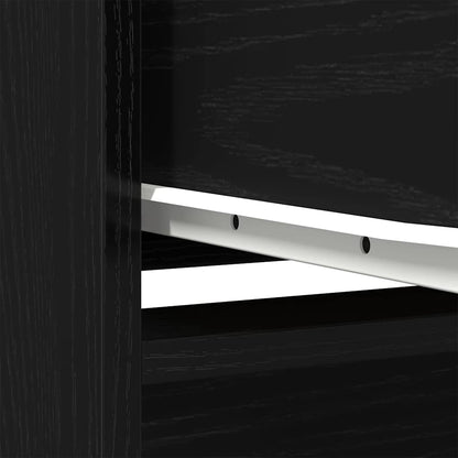 Highboard Schwarz Eichen-Optik 29,5x34x119,5 cm Holzwerkstoff