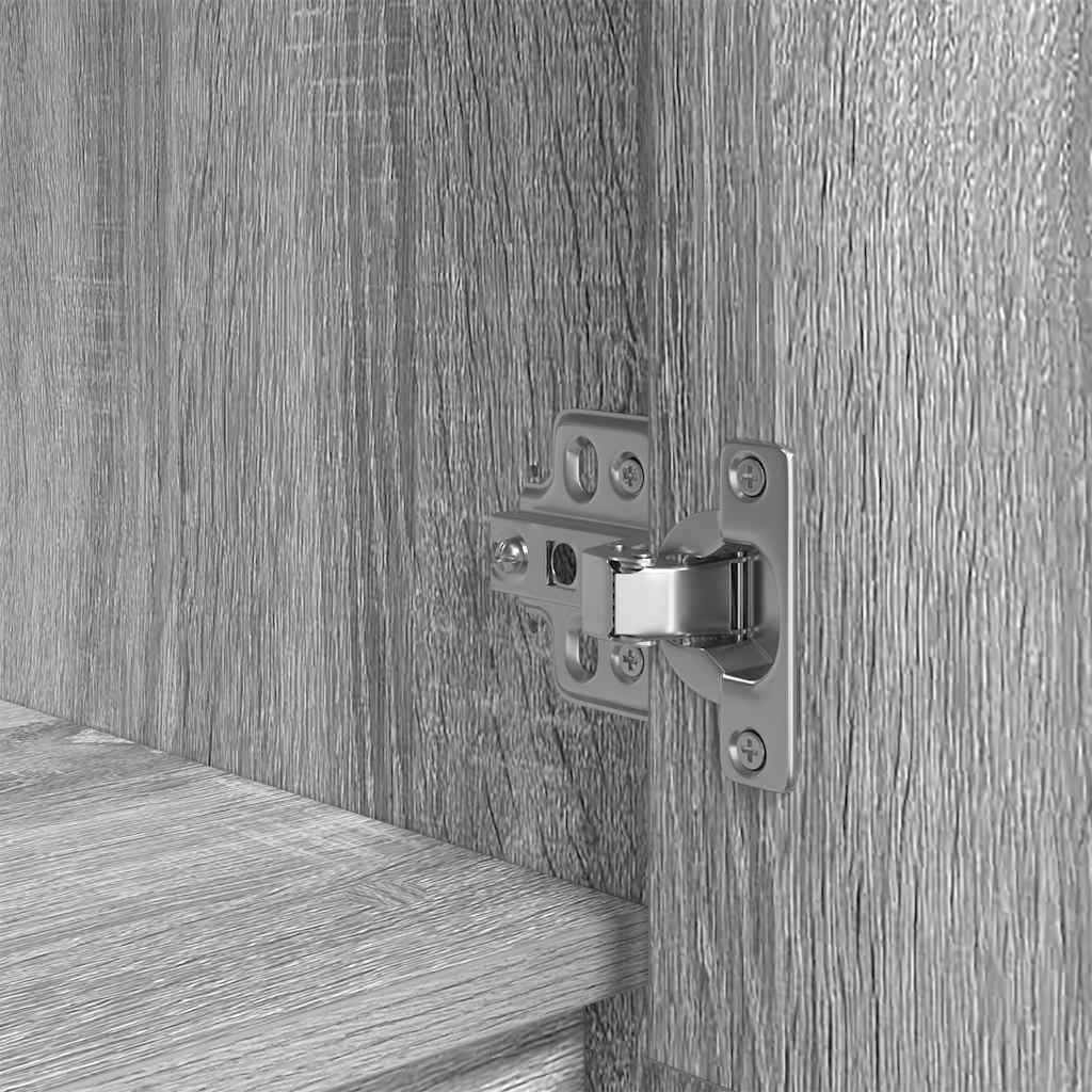 Highboard Grau Sonoma 29,5x34x119,5 cm Holzwerkstoff