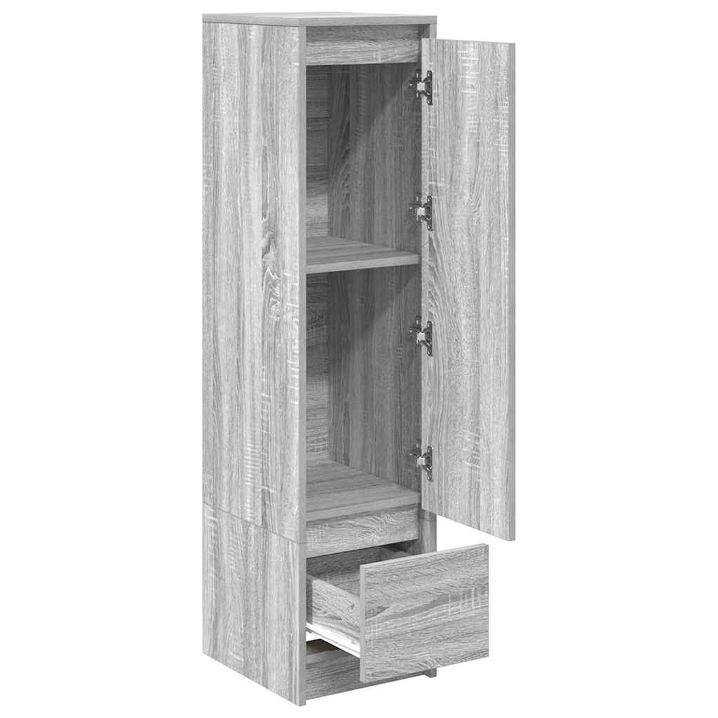 Highboard Grau Sonoma 29,5x34x119,5 cm Holzwerkstoff