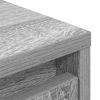 Highboard Grau Sonoma 29,5x34x119,5 cm Holzwerkstoff