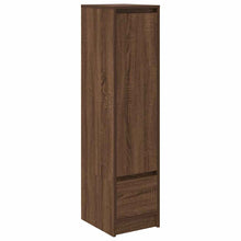 Highboard Braun Eichen-Optik 29,5x34x119,5 cm Holzwerkstoff