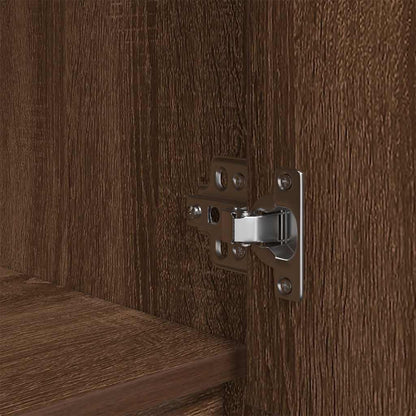 Highboard Braun Eichen-Optik 29,5x34x119,5 cm Holzwerkstoff