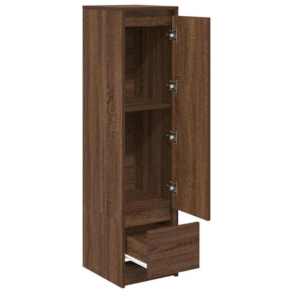 Highboard Braun Eichen-Optik 29,5x34x119,5 cm Holzwerkstoff