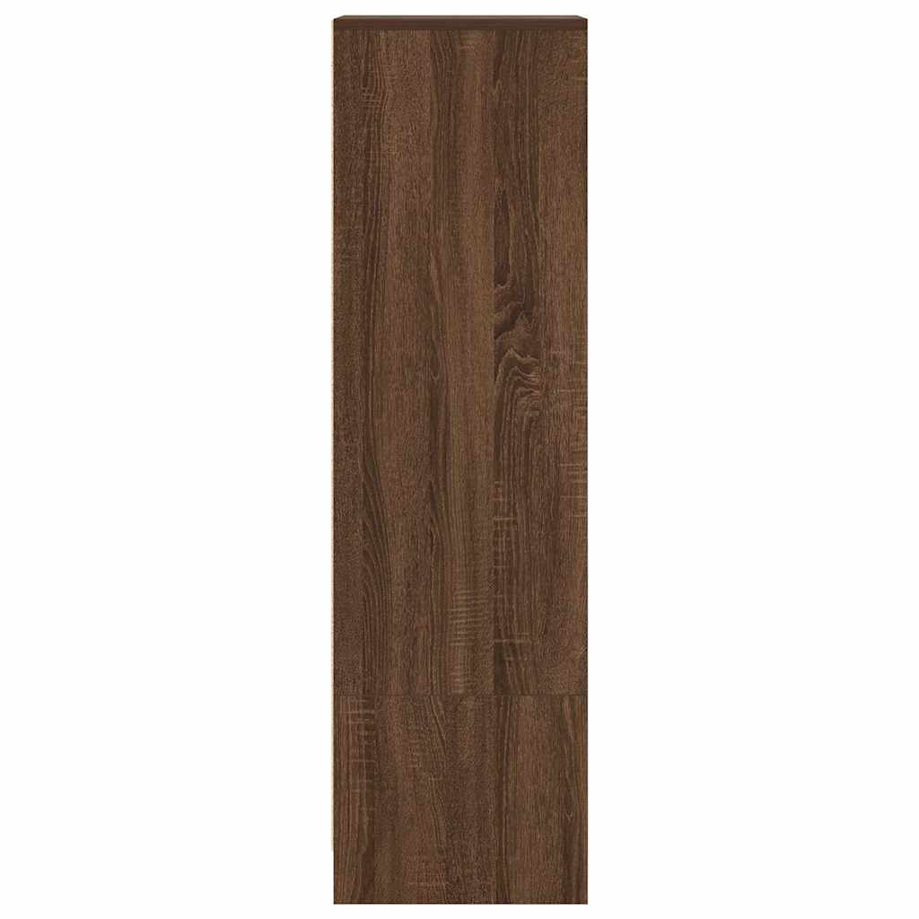 Highboard Braun Eichen-Optik 29,5x34x119,5 cm Holzwerkstoff