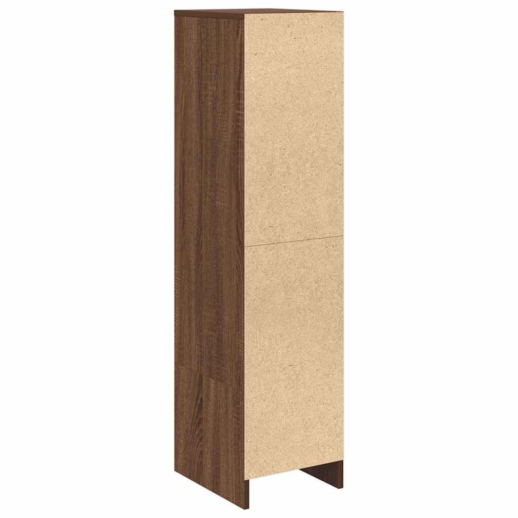 Highboard Braun Eichen-Optik 29,5x34x119,5 cm Holzwerkstoff