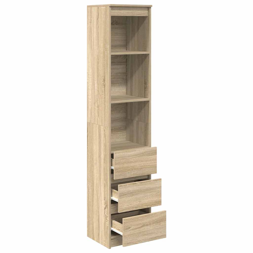 Highboard Sonoma-Eiche 37,5x35x180 cm Holzwerkstoff