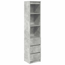 Highboard Betongrau 37,5x35x180 cm Holzwerkstoff