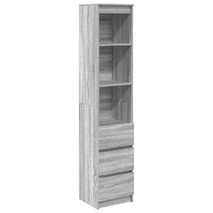 Highboard Grau Sonoma 37,5x35x180 cm Holzwerkstoff