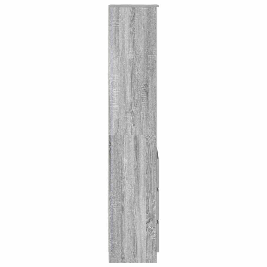 Highboard Grau Sonoma 37,5x35x180 cm Holzwerkstoff
