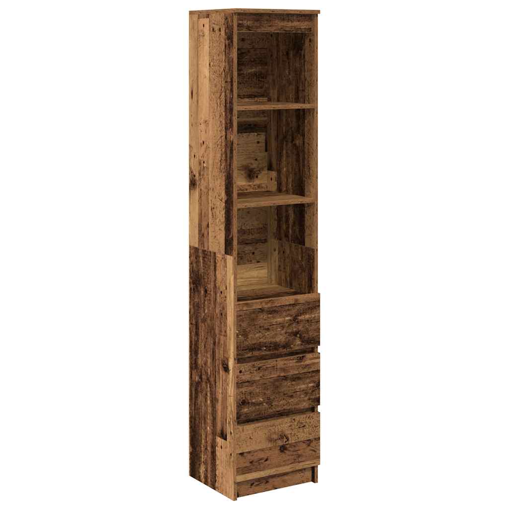 Highboard Altholz-Optik 37,5x35x180 cm Holzwerkstoff