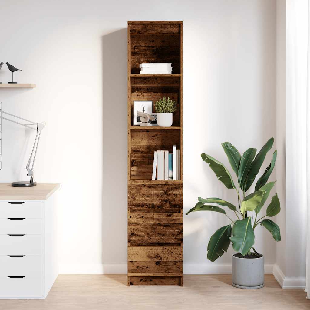 Highboard Altholz-Optik 37,5x35x180 cm Holzwerkstoff