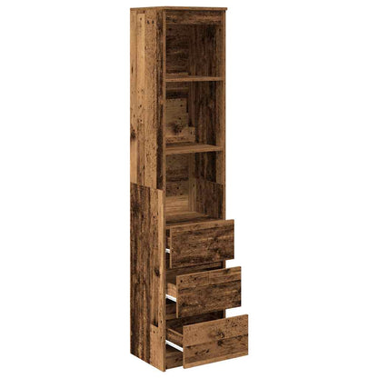 Highboard Altholz-Optik 37,5x35x180 cm Holzwerkstoff