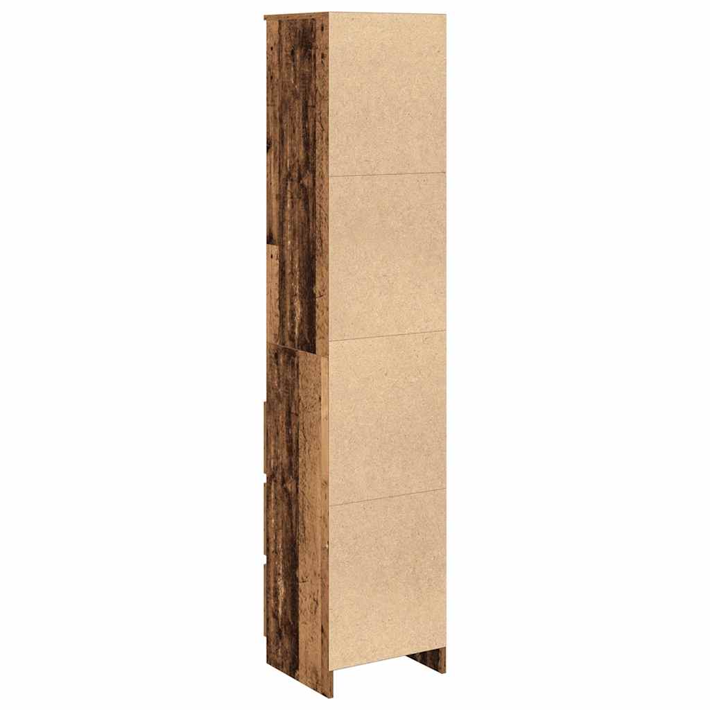 Highboard Altholz-Optik 37,5x35x180 cm Holzwerkstoff