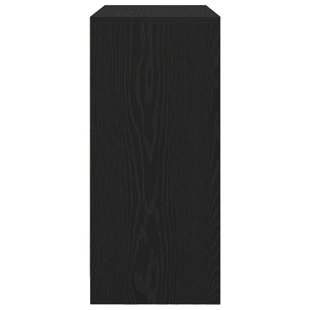 Sideboard mit Schubladen und Türen Schwarz Eichen-Optik