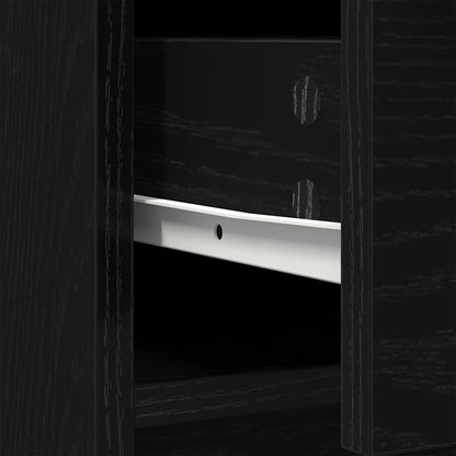 Sideboard mit Schubladen und Türen Schwarz Eichen-Optik