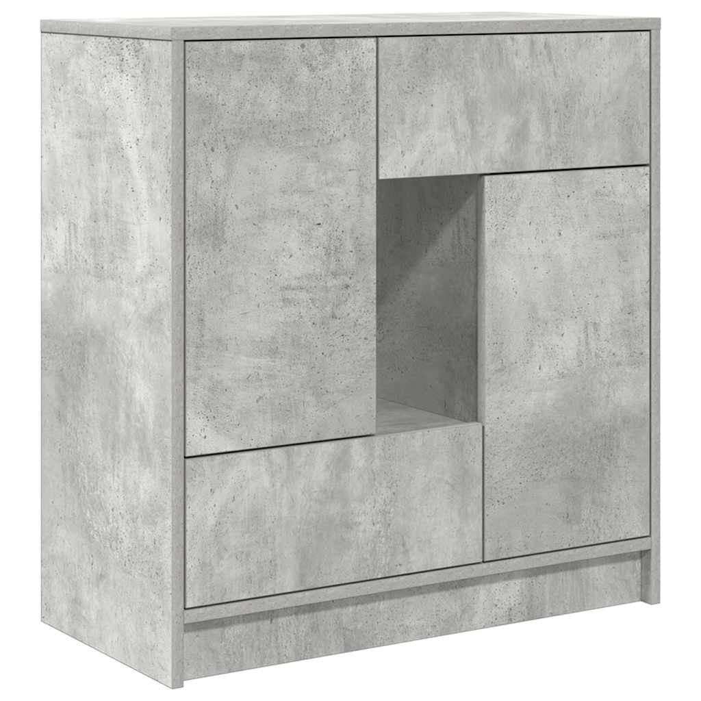 Sideboard mit Schubladen und Türen Betongrau 70,5x34x74,5 cm