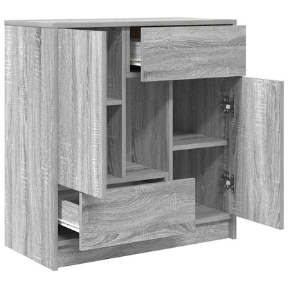 Sideboard mit Schubladen und Türen Grau Sonoma 70,5x34x74,5 cm