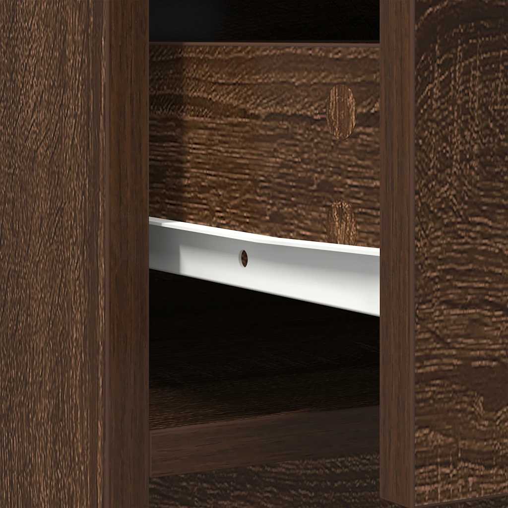 Sideboard mit Schubladen und Türen Braun Eichen-Optik