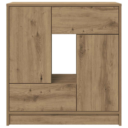 Sideboard mit Schubladen und Türen Artisan-Eiche 70,5x34x74,5cm