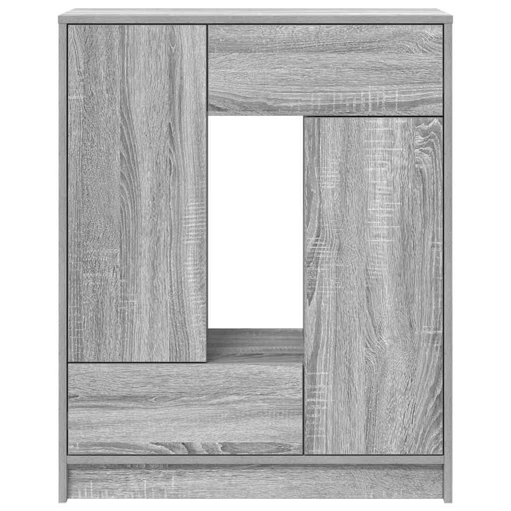 Sideboard mit Schubladen und Türen Grau Sonoma 73x31x90 cm