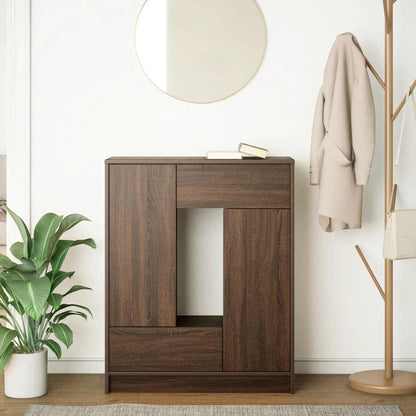 Sideboard mit Schubladen Türen Braun Eichen-Optik 73x31x90 cm