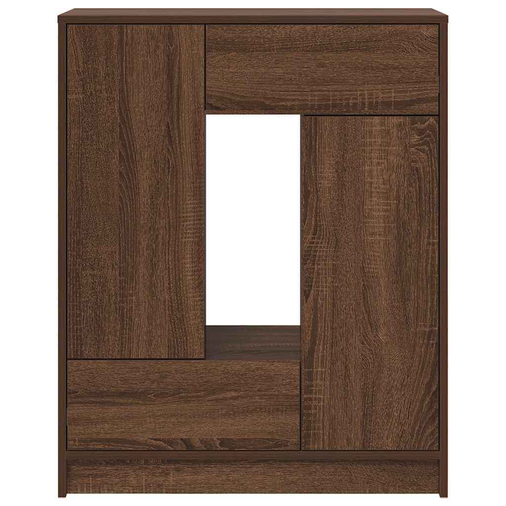 Sideboard mit Schubladen Türen Braun Eichen-Optik 73x31x90 cm
