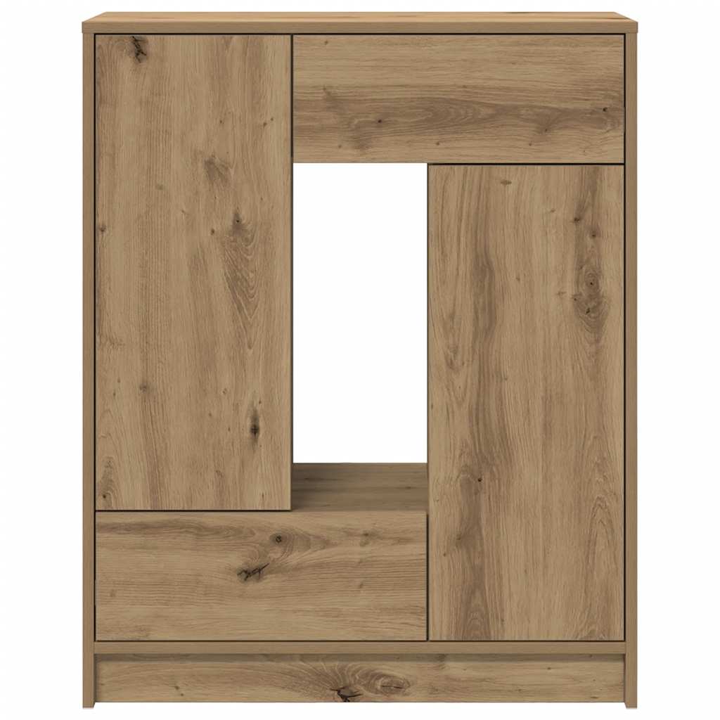 Sideboard mit Schubladen und Türen Artisan-Eiche 73x31x90 cm