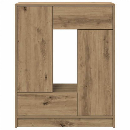 Sideboard mit Schubladen und Türen Artisan-Eiche 73x31x90 cm