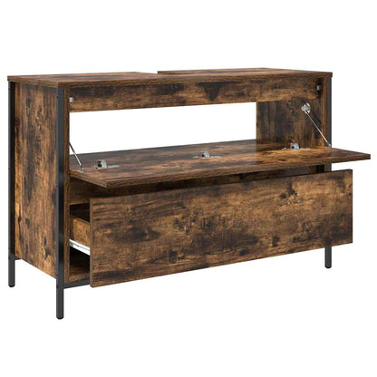 Waschbeckenunterschrank mit Schubladen Räuchereiche