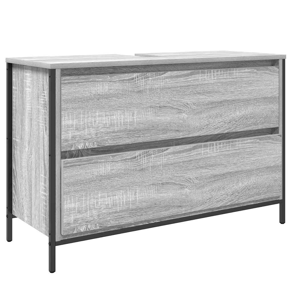 Waschbeckenunterschrank mit Schubladen Grau Sonoma 90x34,5x60cm