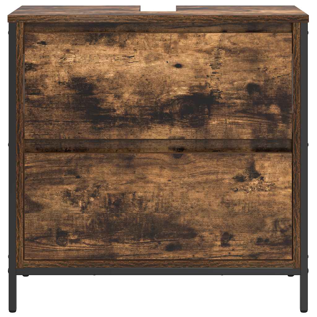 Waschbeckenunterschrank mit Schubladen Räuchereiche