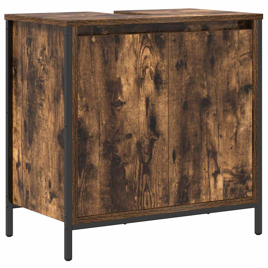 Waschbeckenunterschrank Räuchereiche 60x34,5x60 cm