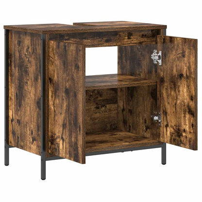 Waschbeckenunterschrank Räuchereiche 60x34,5x60 cm