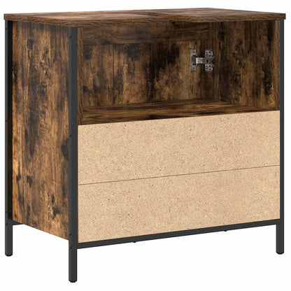 Waschbeckenunterschrank Räuchereiche 60x34,5x60 cm