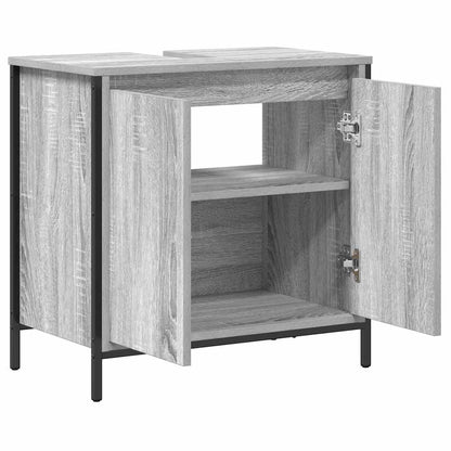Waschbeckenunterschrank Grau Sonoma 60x34,5x60 cm