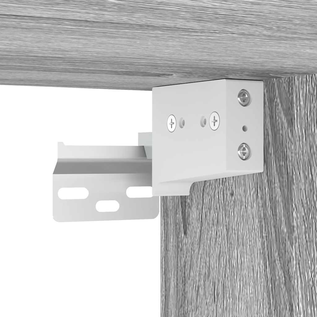 Bad-Wandschrank mit Spiegel Grau Sonoma 50x21x60 cm