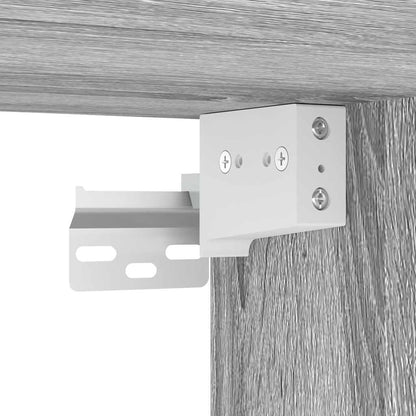 Bad-Wandschrank mit Spiegel Grau Sonoma 50x21x60 cm