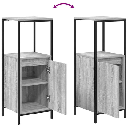 Badezimmermöbel Set mit Tür 3 pcs Grau Sonoma 90 x 34,5 x 60 cm