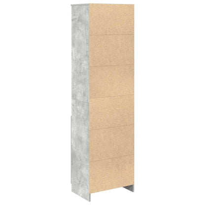 Highboard Betongrau 50x35x180 cm Holzwerkstoff