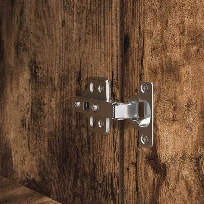 Highboard Räuchereiche 50x35x180 cm Holzwerkstoff