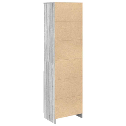 Highboard Grau Sonoma 50x35x180 cm Holzwerkstoff