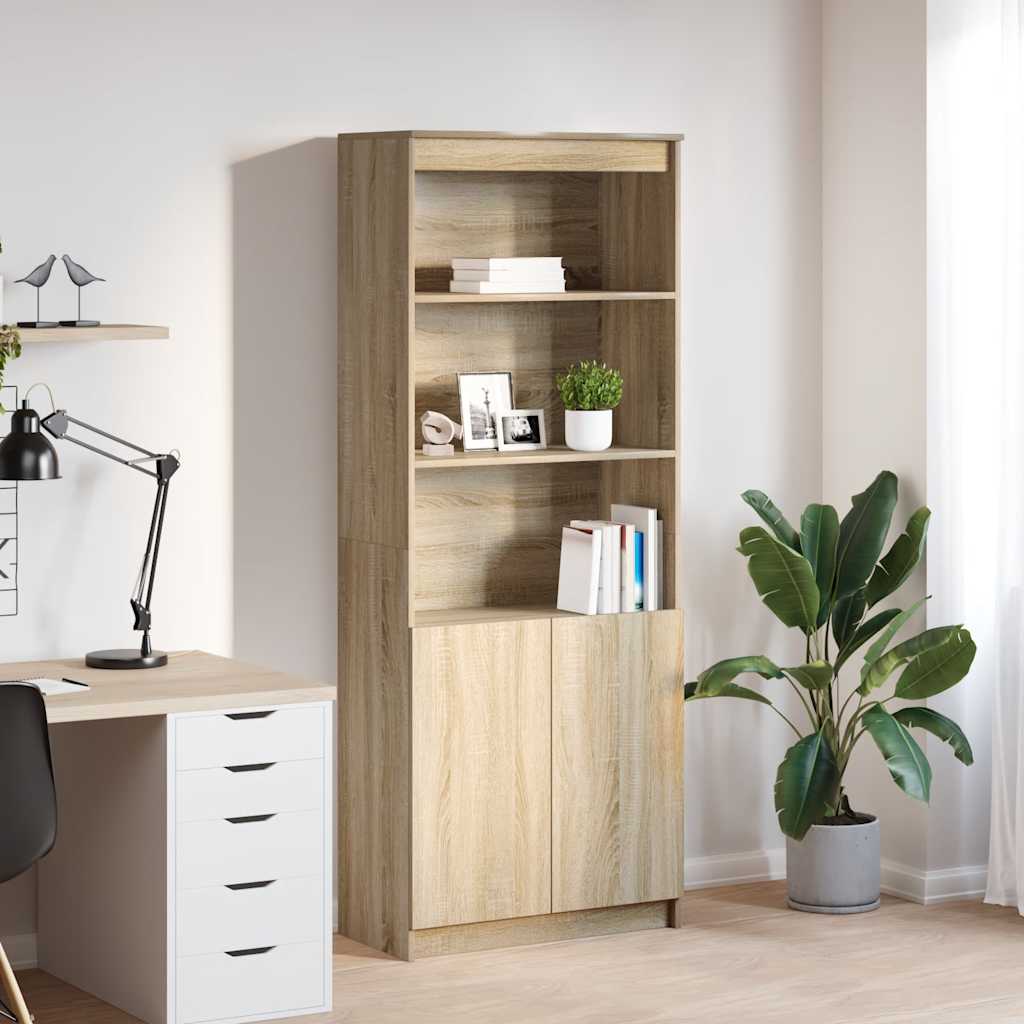 Highboard Sonoma-Eiche 70x35x180 cm Holzwerkstoff