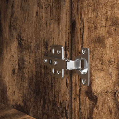 Highboard Räuchereiche 70x35x180 cm Holzwerkstoff