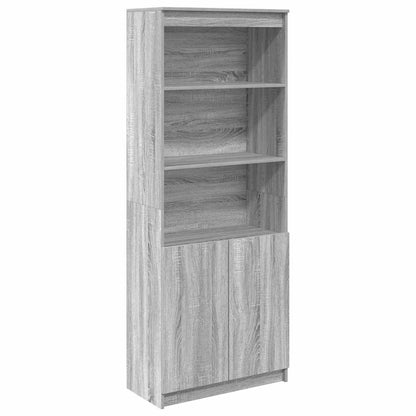 Highboard Grau Sonoma 70x35x180 cm Holzwerkstoff
