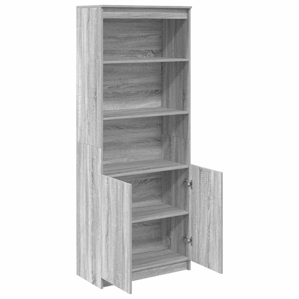 Highboard Grau Sonoma 70x35x180 cm Holzwerkstoff
