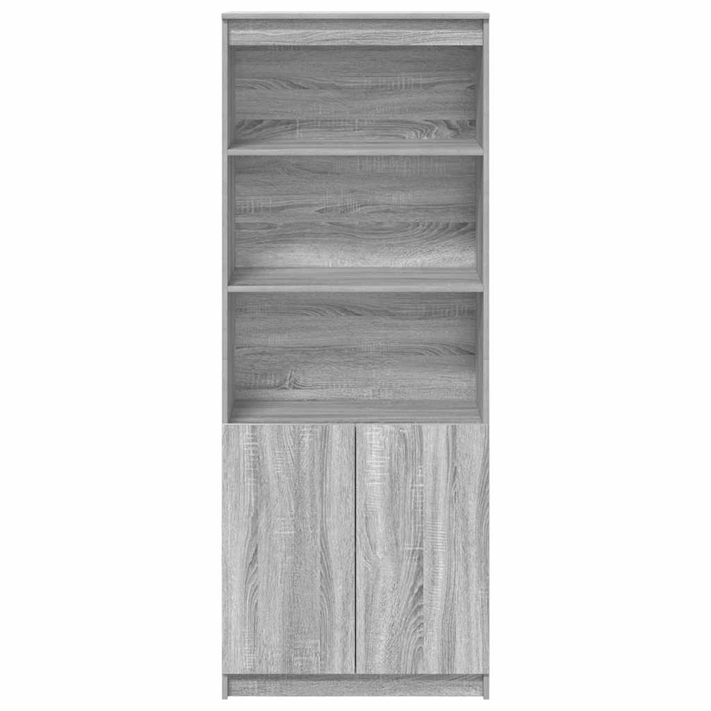 Highboard Grau Sonoma 70x35x180 cm Holzwerkstoff
