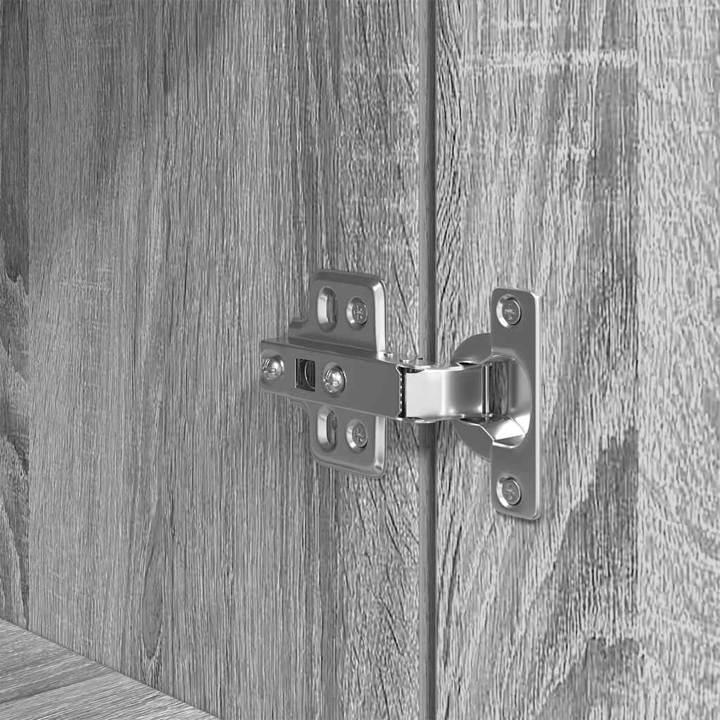 Highboard Grau Sonoma 70x35x180 cm Holzwerkstoff