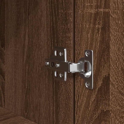 Highboard Braun Eichen-Optik 70x35x180 cm Holzwerkstoff